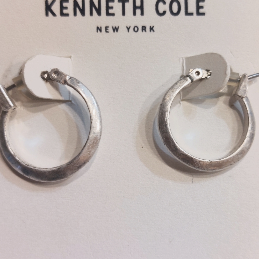 3/$20 Kenneth Cole Small Earrings Silver Round Hoop